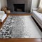 Homeroots 8' X 10' Gray Silver And Charcoal Abstract Washable Indoor Outdoor Area Rug 582521 - alternate 6
