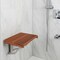 Homeroots 14" X 22" Brown Teak Rectangular Shower Bench 549334 - alternate 4