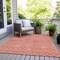 Homeroots 9' X 12' Salmon And Ivory Geometric Washable Indoor Outdoor Area Rug 596205 - alternate 5