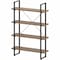 Lorell SOHO 4 Shelf Metal Frame Bookcase 29" x 11.8" x 57.5" 97619 - alternate 1