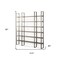 Homeroots Brown Nickel and Solid Wood Six Tier Bookcase 392228 - alternate 6