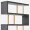 Homeroots Gold And Gray Four Tier Bookcase 482698 - alternate 3