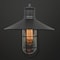 Sunlite Satin Black Vintage Caged Canopy Pendant Farmhouse Single E26 Base, 68in. Braided Woven Cord 07005-SU - alternate 2
