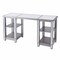 Homeroots 50" Silver Mirrored Writing Desk 402052 - alternate 1