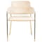 Leisuremod Axis Collection Modern Gold Dining Chair in Beige, 2PK ACG22BG2 - alternate 4