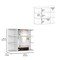 Homeroots 24" White Wood Floating Single Door Bathroom Vanity And Medicine Cabinet With Mirror 543605 - alternate 5