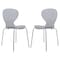 Leisuremod Modern Oyster Transparent Side Chair, Transparent Black, 2PK OC17TBL2 - alternate 1