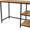 Homeroots 42" Natural and Black Solid Wood and Metal Computer Desk 516426 - alternate 4