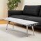 Homeroots 60" Silver Aluminum and Metal Coffee Table 389949 - alternate 4
