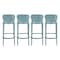 Homeroots Set of Four 30" Green Heavy Duty Plastic Low Back Bar Height Bar Chairs, 4PK 555083 - alternate 1