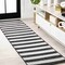 Jonathan Y Negril Two-Tone Wide Stripe Black/Cream 2 ft. x 8 ft. Indoor/Outdoor Runner Rug SMB203C-28 - alternate 1