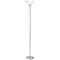 Homeroots 70" Nickel Metal Torchiere Floor Lamp With White Glass Dome Shade 526230 - alternate 5