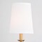 Vaxcel Camden 1 Light Gold Natural Brass Wall Sconce Fixture White Linen Fabric Shade, LED Compatible W0448 - alternate 5