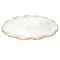 Homeroots 14in Clear Bubble Glass Scalloped Gold Rim Oval Platter 390090 - alternate 5