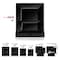 Smarty Had A Party 8" Black Square Plastic Salad Plates (120 Plates), 120PK 6908-CASE - alternate 4