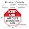 Signmission Keep Out Wildlife Restoration Area, 18 Inch X 18 Inch, Plastic Sign OC-P-18-344 - alternate 3