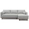 Homeroots 102" Gray Fabric Sofa With Brown Legs 641040 - alternate 1
