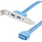 Startech.Com 2 Port USB 3.0 (5Gbps) A Female Slot Plate Adapter USB3SPLATE - alternate 1