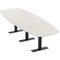 Skutchi Designs Arc Boat Conference Table With Power, 48 in W, 144 in L HAR-ABOT-48X144-T.BK-K458-NA - alternate 1