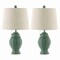 Jonathan Y Margie Wicker 20.5" Bohemian Rustic Iron LED Table Lamp, Green, 2PK JYL4041C-SET2 - alternate 4
