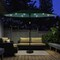 Pure Garden 10 ft Solar Patio Umbrella with 19lb Base and 32 LED Lights, Dark Green 50-LG1176B - alternate 4
