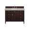 James Martin Vanities Brittany 48" Single Vanity, Burnished Mahogany, w/ 3 CM Tajnar Eclos Top w/FreePower Wireless Charger 650-V48-BNM-FTJR - alternate 1