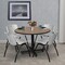 Regency Round Kobe Breakroom Table W/ 4 M Stack Chairs, 48 in W, 48 in L, Noble Oak TKB48RNDNO47GY - alternate 4