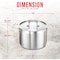 Bakken-Swiss 8QT Stockpot, Brushed Stainless Steel, Induction-Ready, Lid and Riveted Handles, Heavy Duty BAKSTQ8 - alternate 2