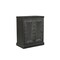 Homeroots 34in Black Solid Wood Carved Floral Bar Cabinet With Two Doors And One Drawer 727848 - alternate 4
