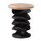 Bali & Pari Ziva End Table with Petrified Wood Top - Pedestal Accent Side Table for Living Room or Entryway 269-14667-ZORO - alternate 1