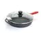 Megachef Pre-Seasoned 6 Piece Cast Iron Skillet Set with Lids and Red Silicone Holders MCCI-460 - alternate 4