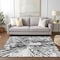 Homeroots 8' X 10' Ivory Black And Gray Abstract Washable Indoor Outdoor Area Rug 588013 - alternate 5