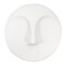 Homeroots 10" White Ceramic Face Round Wall Decor 384170 - alternate 4