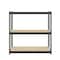 Space Solutions 1000 Riveted Steel Shelving 3-Shelf Unit, 12D x 30W x 30H, Black 22539 - alternate 9