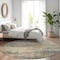 Homeroots 8' Pewter And Wheat Round Abstract Washable Indoor Outdoor Area Rug 616246 - alternate 6