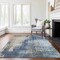 Homeroots 9' X 12' Navy Blue And Taupe Abstract Washable Indoor Outdoor Area Rug 587246 - alternate 7