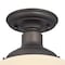 Westinghouse One-Light Indoor Semi-Flush Ceiling Fixture Scholar ORB Wht Opal Gls 6342200 - alternate 3