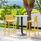 Homeroots Set of Four 30" Yellow Heavy Duty Plastic Outdoor Bar Height Chairs 565355 - alternate 4