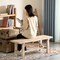 Vintiquewise 46'' Wooden Bench Farmhouse Entryway Organizer Retro Rustic Accent Seat Natural Wood Armless QI004773-48 - alternate 7
