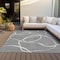 Homeroots 5' X 8' Gray And Ivory Abstract Washable Indoor Outdoor Area Rug 597482 - alternate 6