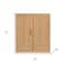 Homeroots 31in Natural Wood Corner Paneled Accent Cabinet With Two Doors 719672 - alternate 4