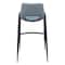 Homeroots Set of Two 30" Blue And Black Faux Leather And Steel Low Back Bar Height Bar Chairs 555659 - alternate 4