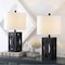 Jonathan Y Stewart 21.5" Farmhouse Wood LED Table Lamp, Black, 2PK JYL1062C-SET2 - alternate 4