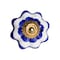 Homeroots 1.5" X 1.5" X 1.5" White Blue And Gold Knobs, 12PK 321666 - alternate 1