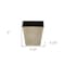 Homeroots 5in Cream Recycled Plastic Indoor Outdoor Square Pot Planter 488253 - alternate 2