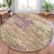 Homeroots 8' Beige Green And Purple Round Abstract Washable Indoor Outdoor Area Rug 630755 - alternate 4