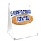 Signmission Surfboard Rental, 36 Inch x 24 Inch A-frame Yard Sign, Plastic Sign SBC-2436-Surfboard Rental - alternate 1