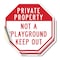 Signmission Private Property Not a Playground K, 10 inch X 10 inch, Vinyl Decal, 2PK OC-D-2PACK-10-162 - alternate 1