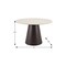 Homeroots 48" Beige and Black Wood and Steel Faux Terrazzo Round Top Dining Table 572230 - alternate 5