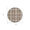 Homeroots 8' Brown Beige And Gold Round Plaid Washable Indoor Outdoor Area Rug 597095 - alternate 6